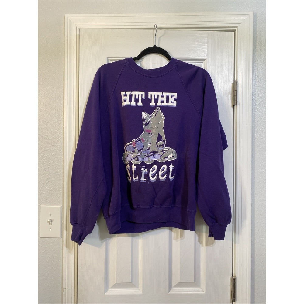 Vintage Hit The Street Sweatshirt Purple sweater